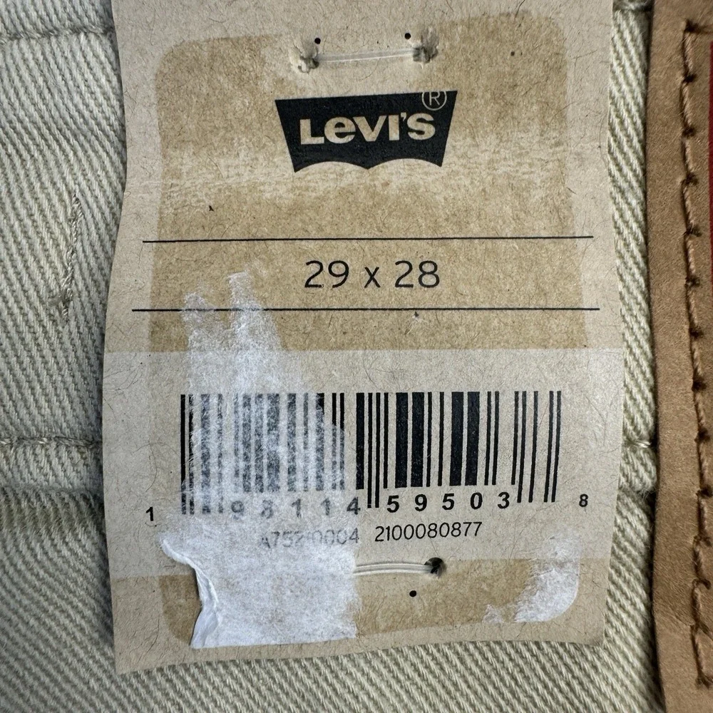 Levi's 721 High Rise Skinny Utility Women's 29x28 Khaki Beige Stretch‎ Denim NWT